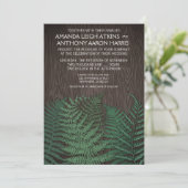 Rustieke Botanische Varen Land Bruiloft Uitnodigin Kaart (Staand voorkant)