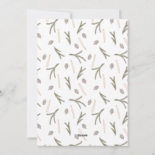 Rustieke Botanische Vrede op Aarde Script Foto Feestdagenkaart (Achterkant)