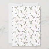 Rustieke Botanische Vrede op Aarde Script Foto Feestdagenkaart (Achterkant)