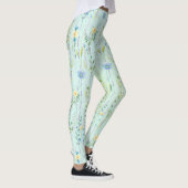 Rustieke Botanische Waterverf gradiënt flora bloem Leggings (Rechts)