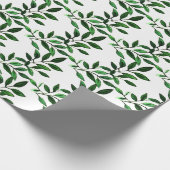 Rustieke Botanische Waterverf Groen Bruiloft Gift Cadeaupapier (Hoek)