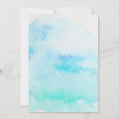 Rustieke botanische waterverf verlaat bruiloft RSV Kaart (Achterkant)