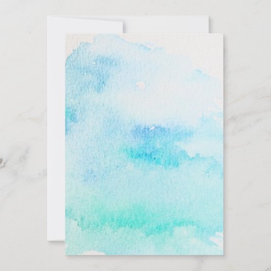 Rustieke botanische waterverf verlaat bruiloft RSV Kaart (Achterkant)