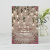 Rustieke Botanische Waterverf Wildflower Wedding Kaart (Staand voorkant)