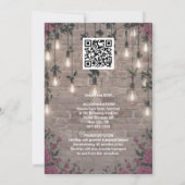 Rustieke Botanische Waterverf Wildflower Wedding Kaart (Achterkant)