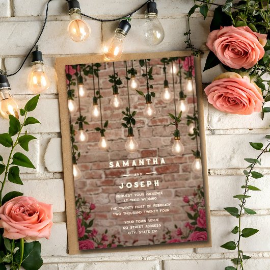 Rustieke Botanische Waterverf Wildflower Wedding Kaart