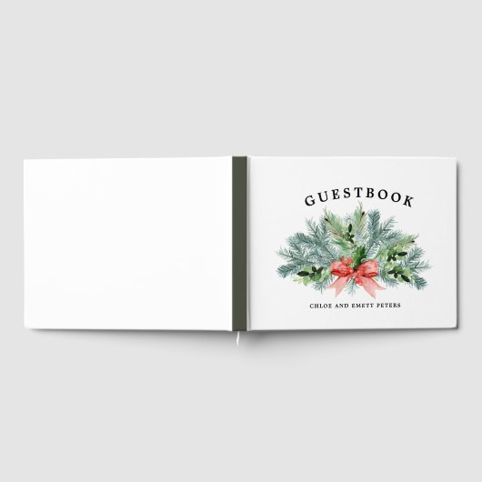 Rustieke Botanische Winter Bruiloft Gastenboek (Volledig)