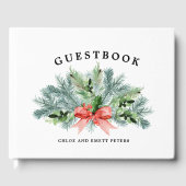 Rustieke Botanische Winter Bruiloft Gastenboek (Voorkant)