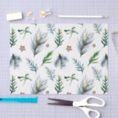 Rustieke Botanische Woodsy Pine Tree Leaves Tissuepapier (Craft)