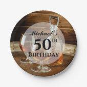 Rustieke Bourbon Whiskey verjaardagsfeestje Papieren Bordje (Voorkant)