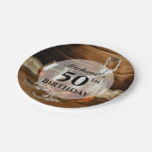 Rustieke Bourbon Whiskey verjaardagsfeestje Papieren Bordje (Gekanteld)