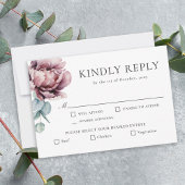 Rustieke Bourgogne Bloemen Fall Wedding RSVP