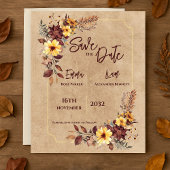 Rustieke Bourgogne Bloemen Fall Wedding Save the D