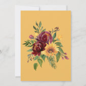 Rustieke Bourgogne Bloemen Geel Zonnebloemen Bruil Kaart (Achterkant)