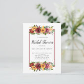 Rustieke Bourgogne Bloemen Zonnebloemen Vrijgezell Briefkaart (Staand voorkant)