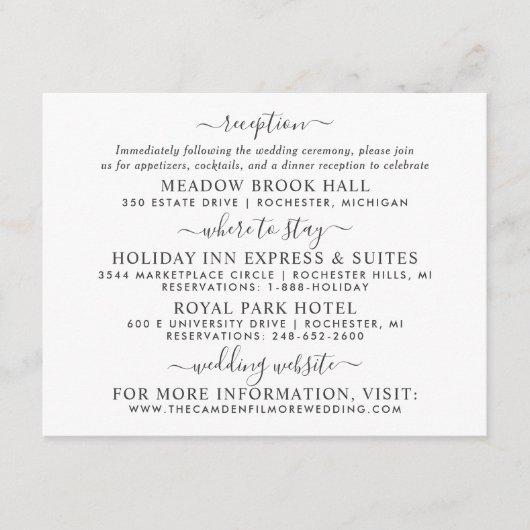 Rustieke Bourgogne Blush Bloemen Bruiloft Informat Informatiekaartje (Voorkant)