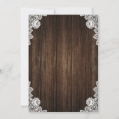 Rustieke Bourgogne Blush Bloemen Huwelijksuitnodig Kaart (Achterkant)