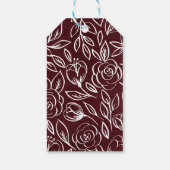 Rustieke Bourgogne Dank je wel voor de letters Cadeaulabel (Achterkant)