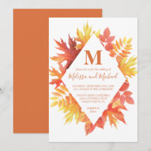 Rustieke Bourgogne en Sinaasappel Fall Leaves Wedd