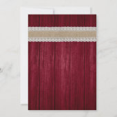 Rustieke Bourgogne en Zonnebloem bruiloft uitnodig Kaart (Achterkant)