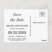 Rustieke Bourgogne Floral Save the Date Kaart (Achterkant)