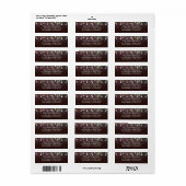 Rustieke Bourgogne hout en String Lights Etiket (Full Sheet)