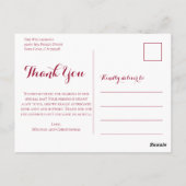 Rustieke Bourgogne hout zonnebloem bruiloft dank u Briefkaart (Achterkant)