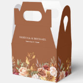 Rustieke Bourgogne Terracotta Bloemenbruiloft Bedankdoosjes (Open)