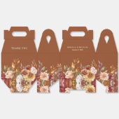 Rustieke Bourgogne Terracotta Bloemenbruiloft Bedankdoosjes (Ongevouwen)