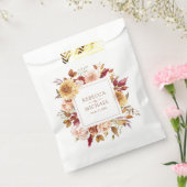 Rustieke Bourgogne Terracotta Bloemenbruiloft Bedankzakje (Gezegeld)