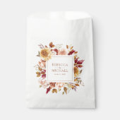 Rustieke Bourgogne Terracotta Bloemenbruiloft Bedankzakje (Voorkant)