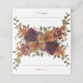 Rustieke Bourgogne Verbrand Sinaasappel Roest Bloe Plaatskaartje (Buitenkant ongevouwen)