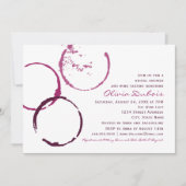 Rustieke Bourgogne wijnvlek bruiloft Vrijgezellenf Kaart (Voorkant)