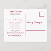 Rustieke Bourgogne Zonnebloem Bruiloft Verander de Aankondigingskaart (Achterkant)