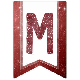 Rustieke Bourgondië Aquarel Typografie Geloof Vlaggetjes