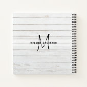 Rustieke Bourgondië Blauw Roze Bloemige Trouwplann Notitieboek (Achterkant)