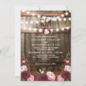 Rustieke Bourgondië Bloemenslinger Verlichtings Br Kaart (Voorkant)