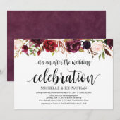 Rustieke Bourgondië Bloemige Onthouding Ontvangst  Kaart (Voorkant / Achterkant)