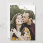 Rustieke  Bourgondië Blush Roze Foto Bruiloft Kaart (Achterkant)