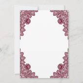 Rustieke Bourgondië Eet Drink en wees getrouwd Bru Kaart (Achterkant)