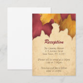Rustieke Bourgondië Goud Herfst Ontvangstkaarten Informatiekaartje (Voorkant / Achterkant)