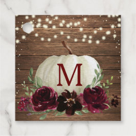 Rustieke Bourgondië Herfst Pompoen Bedankt Favor T Bedankjes Labels