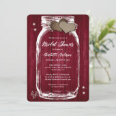 Rustieke Bourgondische Baby's Breath Floral Vrijge Kaart (Staand voorkant)