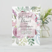 Rustieke Bourgondische bloemenbruiloft repetitie d Kaart (Staand voorkant)