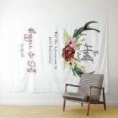 Rustieke Bourgondische Bloemige Boho Jacht is Voor Wandkleed (In Situ (horizontaal))