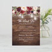 Rustieke Bourgondische bloemlichten gelooft vernie Kaart (Staand voorkant)