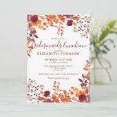 Rustieke Bourgondische bruidsmeisjes Luncheon uitn Kaart (Staand voorkant)