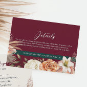 Rustieke Bourgondische bruiloft Details Kaart