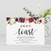 Rustieke Bourgondische bruiloft repetitie diner no Kaart (Staand voorkant)