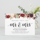 Rustieke Bourgondische bruiloft repetitie Diner Ui Kaart (Staand voorkant)